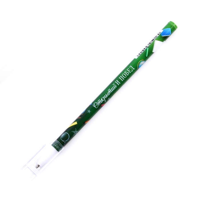 

Ручка пластик с колпачком Удачи тебе!, синяя паста, шариковая 0,5 мм (12 шт)