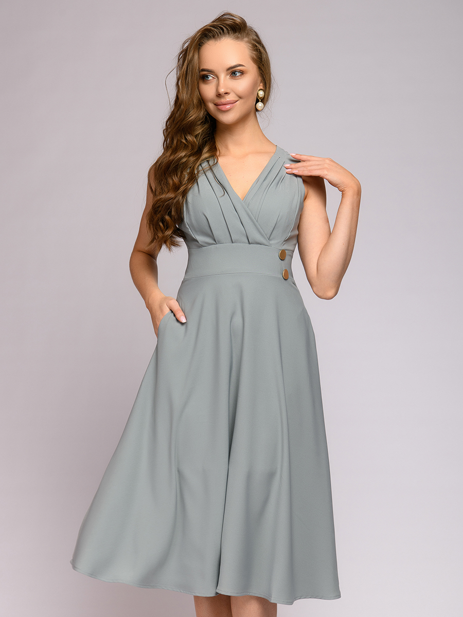 фото Платье женское 1001dress 0112001-30069 серое 42 ru