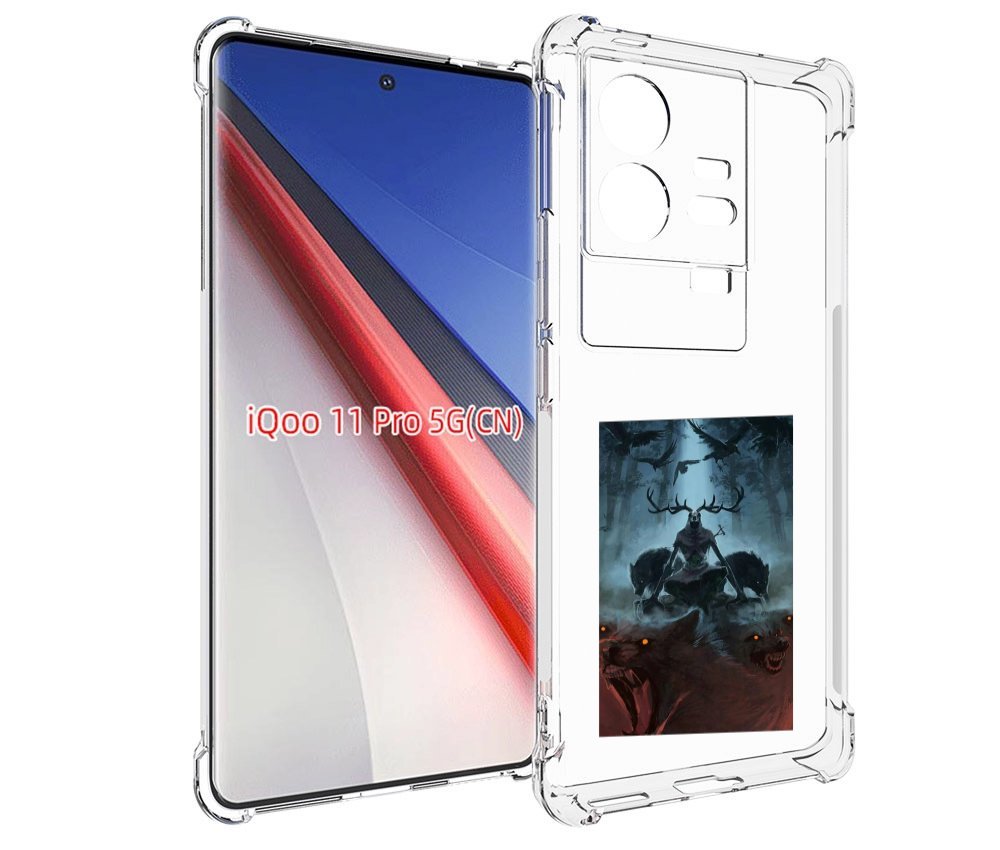 Чехол бампер MyPads лось демон для Vivo iQOO 11 Pro противоударный