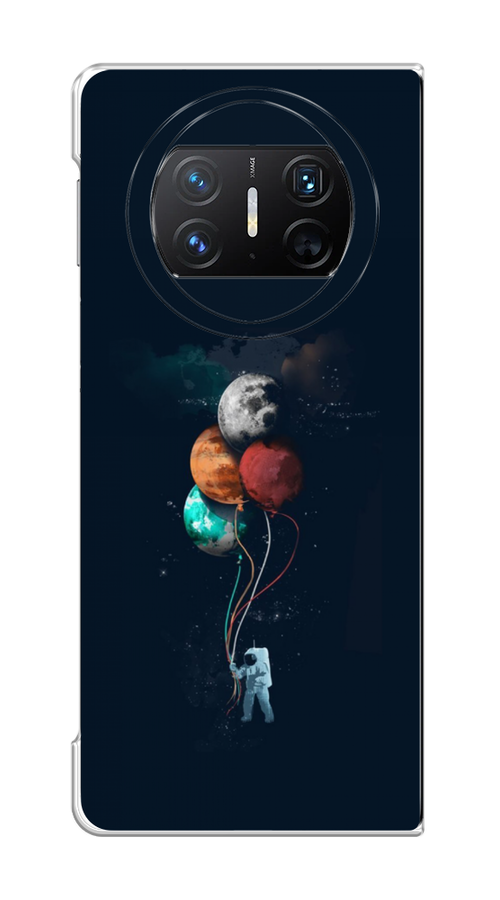

Чехол на Huawei Mate X3 "Космонавт с шариками", Разноцветный, 6122450-1