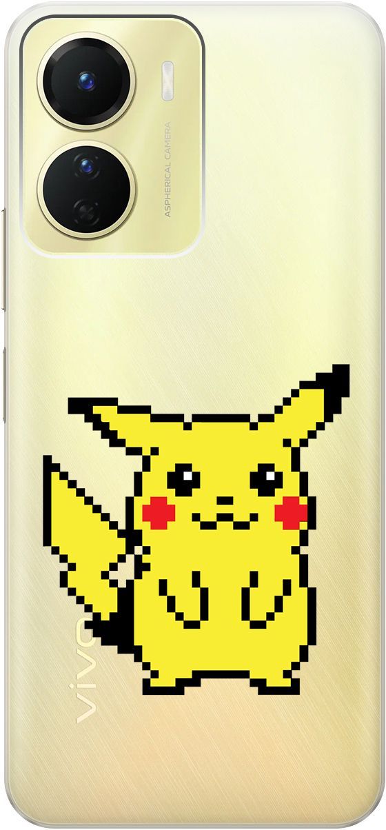 

Силиконовый чехол на Vivo Y16 с 3D принтом "Pixel Pikachu" прозрачный, Прозрачный;желтый, 157758