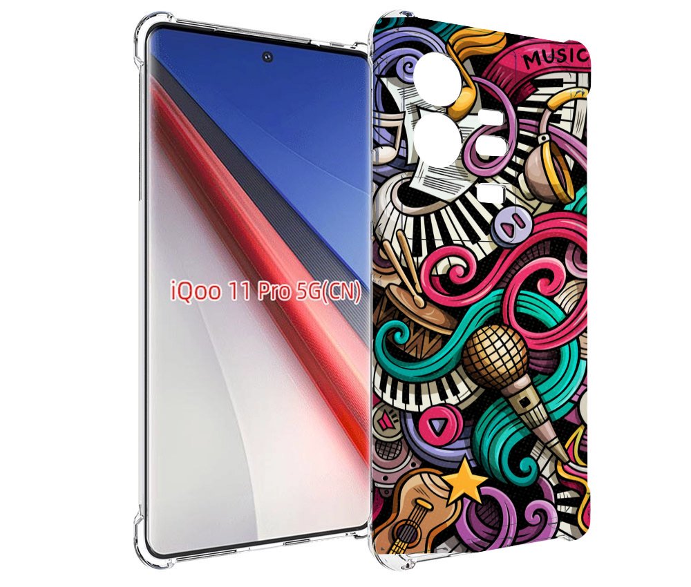 

Чехол бампер MyPads любимая-музыка для Vivo iQOO 11 Pro противоу..., Прозрачный, Tocco