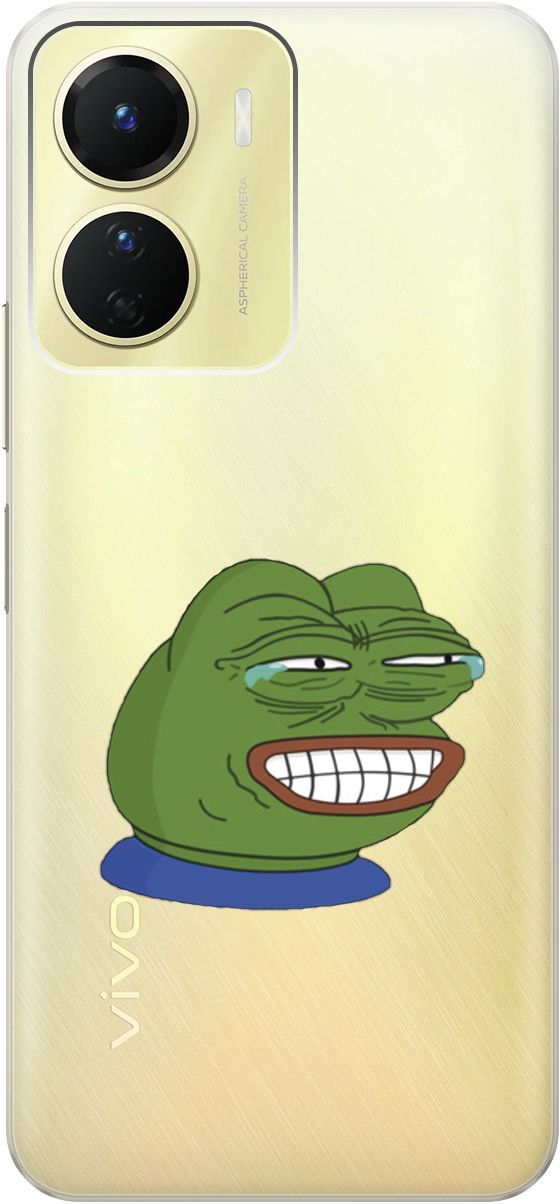 

Силиконовый чехол на Vivo Y16 с 3D принтом "Pepe the Frog" прозрачный, Прозрачный;зеленый, 157758