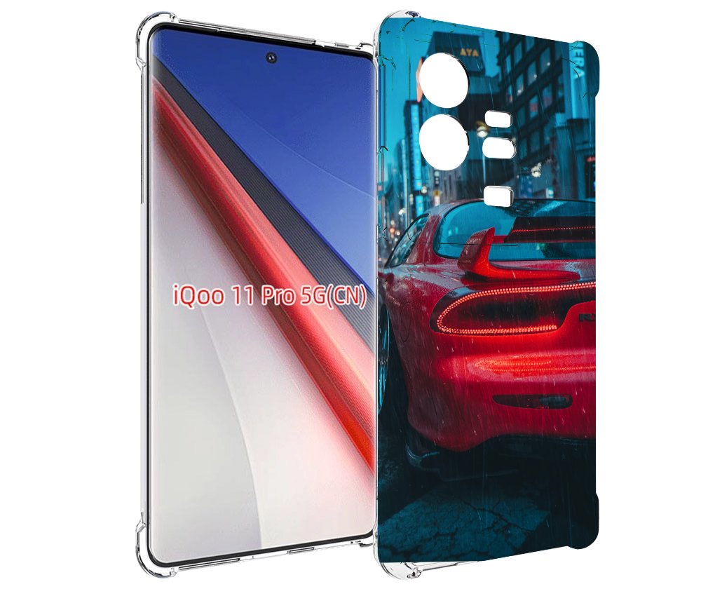 

Чехол бампер MyPads мазда-рх7 для Vivo iQOO 11 Pro противоударный, Прозрачный, Tocco