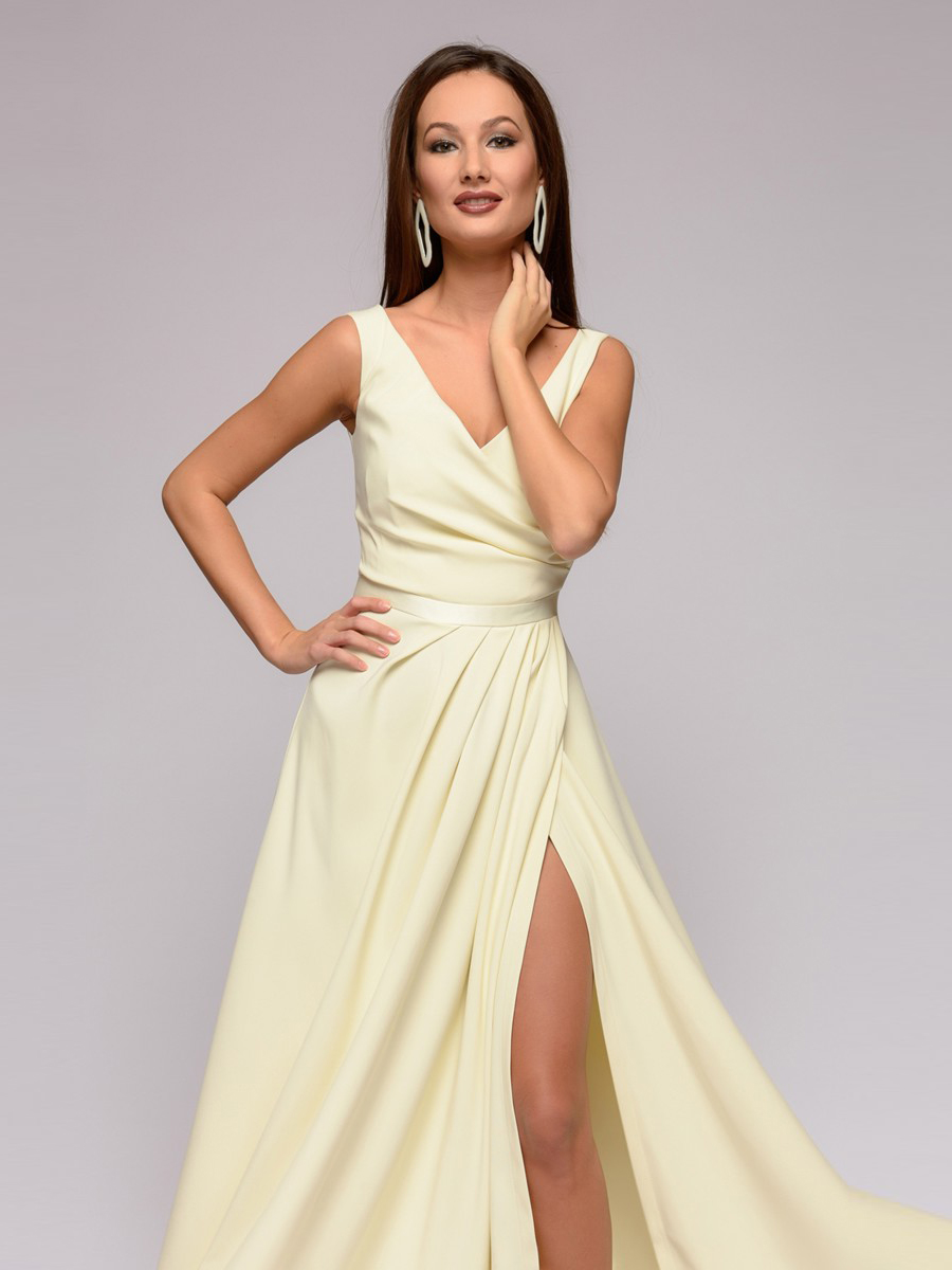 фото Платье женское 1001dress dm01306 бежевое 40 ru