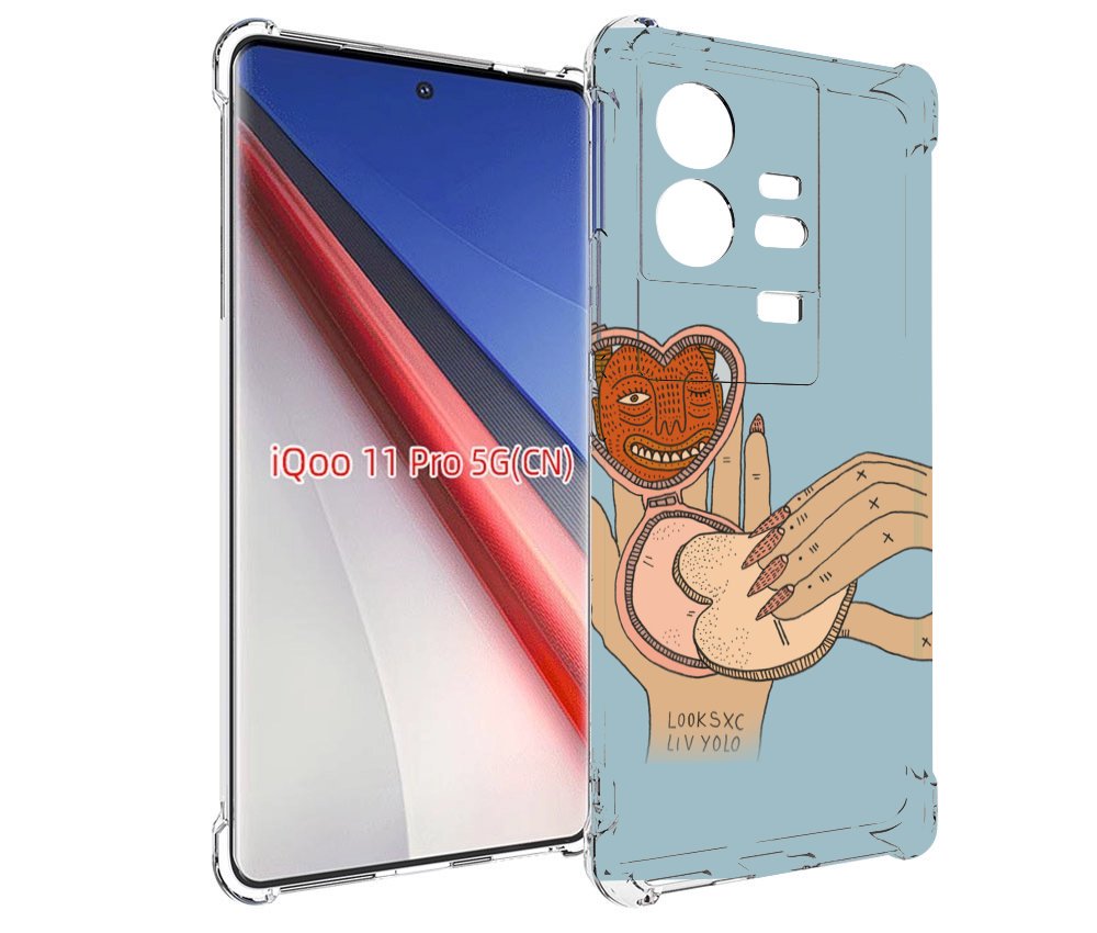 

Чехол бампер MyPads макияж картинка женский для Vivo iQOO 11 Pro..., Прозрачный, Tocco