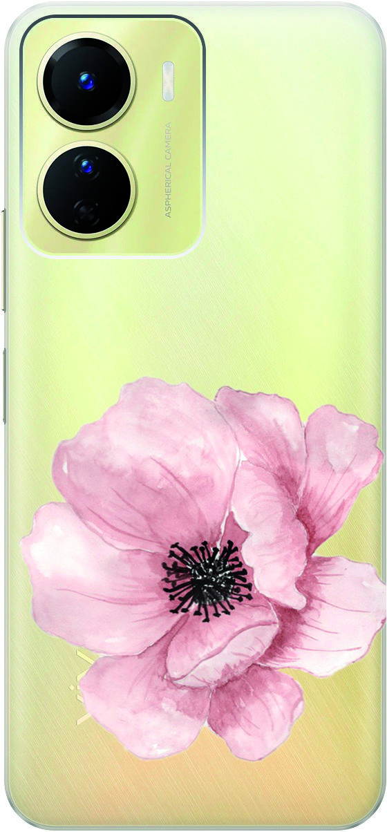 

Силиконовый чехол на Vivo Y16 с 3D принтом "Pink Flower" прозрачный, Прозрачный;белый, 157759