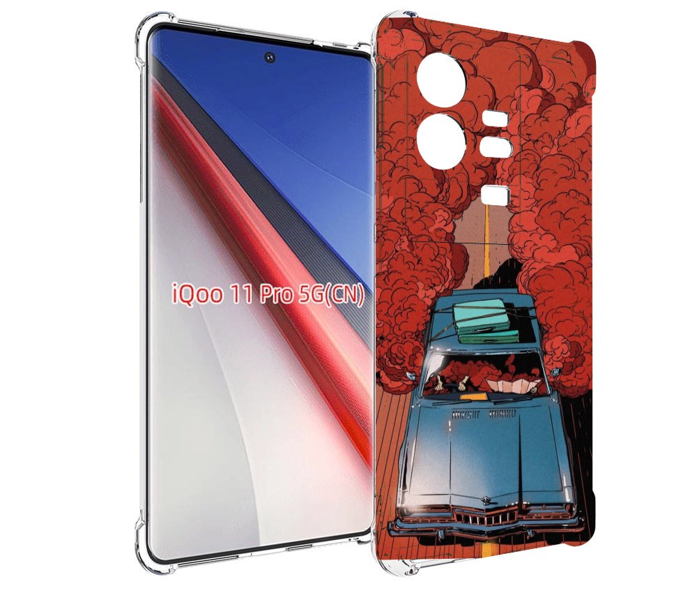 

Чехол бампер MyPads машина мчится с дымком для Vivo iQOO 11 Pro ..., Прозрачный, Tocco