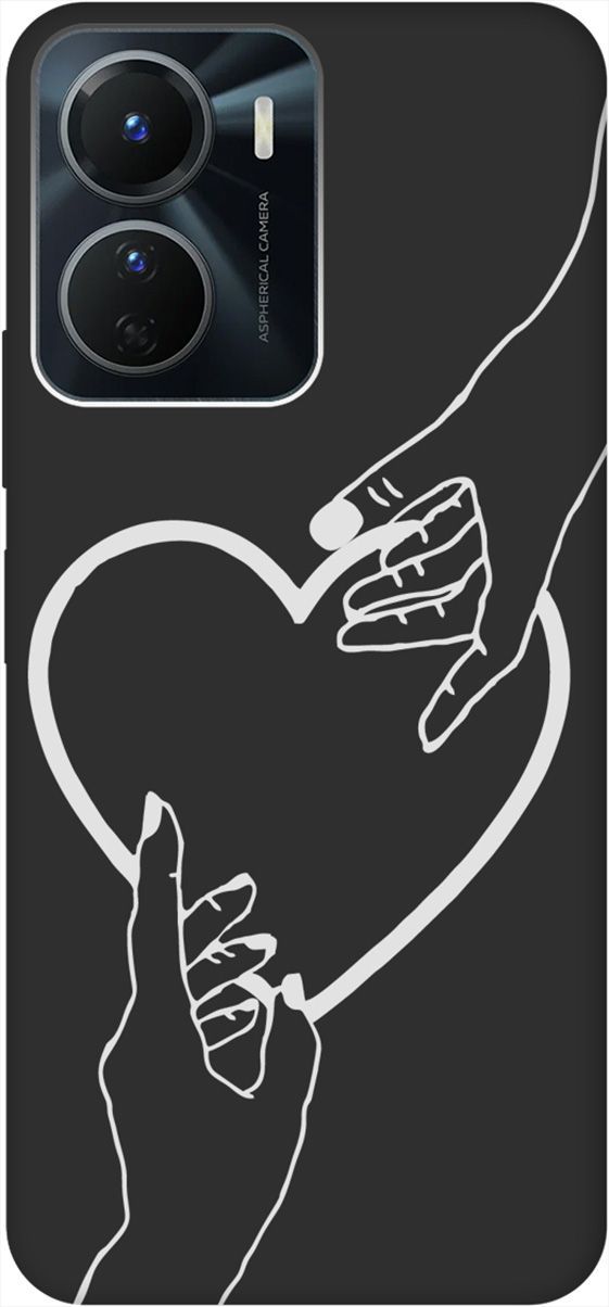 

Матовый Soft Touch силиконовый чехол на Vivo Y16 с 3D принтом "Hands W" черный, Черный;белый, 157761