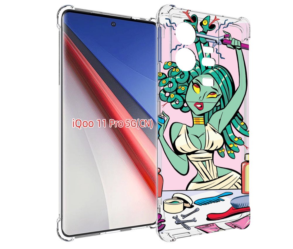 

Чехол бампер MyPads медуза расчесывается женский для Vivo iQOO 1..., Прозрачный, Tocco
