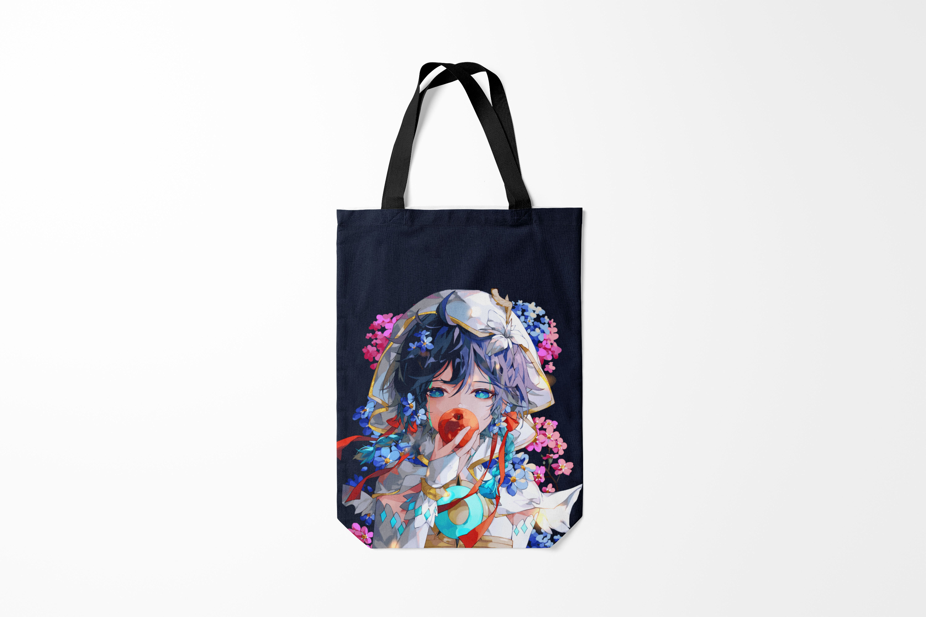 

Сумка шoппер унисекс Burnettie Genshin Impact Venti, черный, Genshin Impact Venti