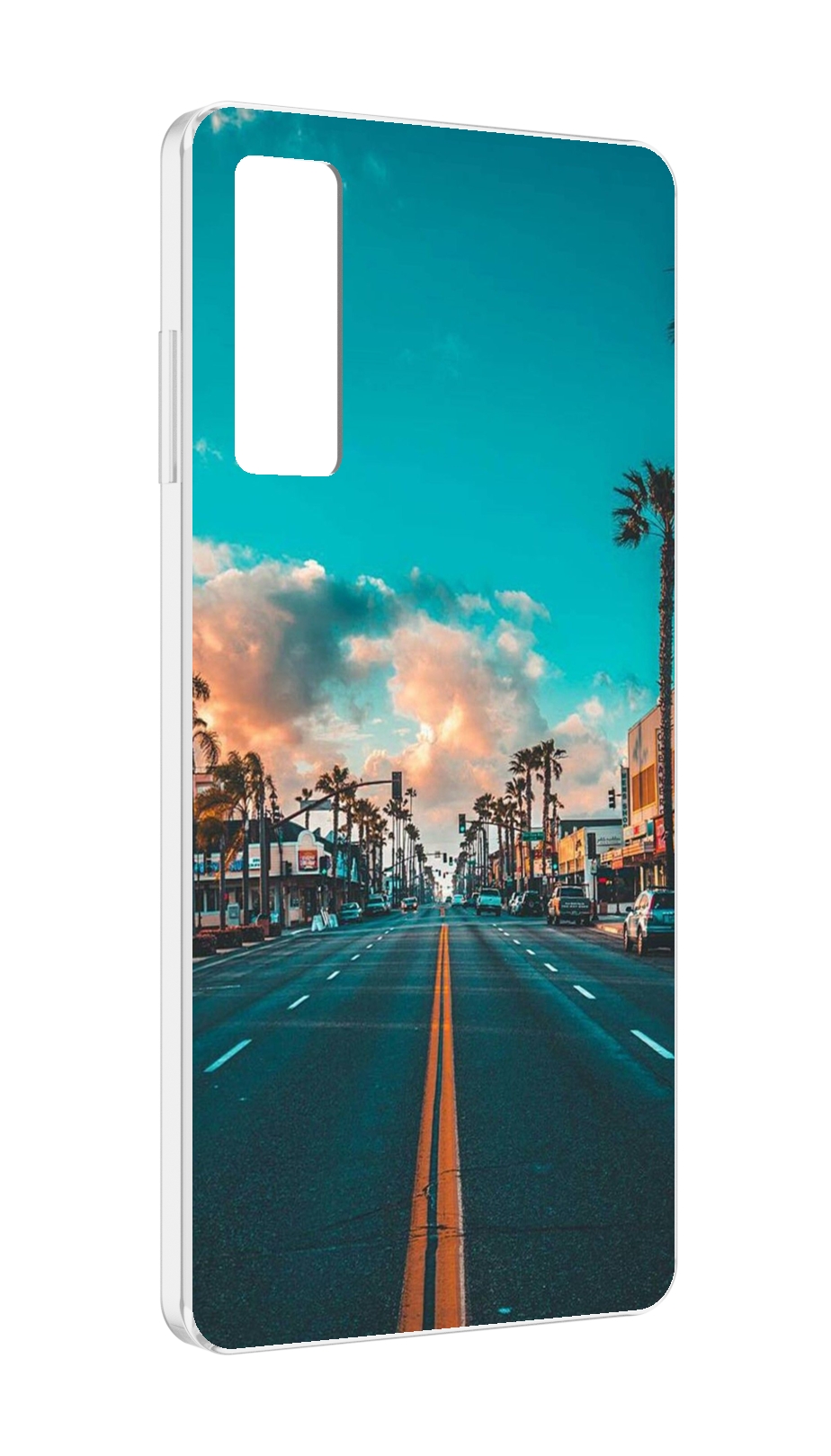 

Чехол MyPads дорога-в-лос-анджелес для TCL 20 5G, Прозрачный, Tocco