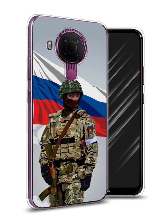 

Чехол Awog на Nokia 5.4 "Солдат с флагом", Белый;синий;красный;зеленый, 123650-1