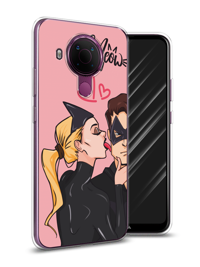 

Чехол Awog на Nokia 5.4 "Kiss of Cat Woman", Розовый;черный;бежевый, 123650-1