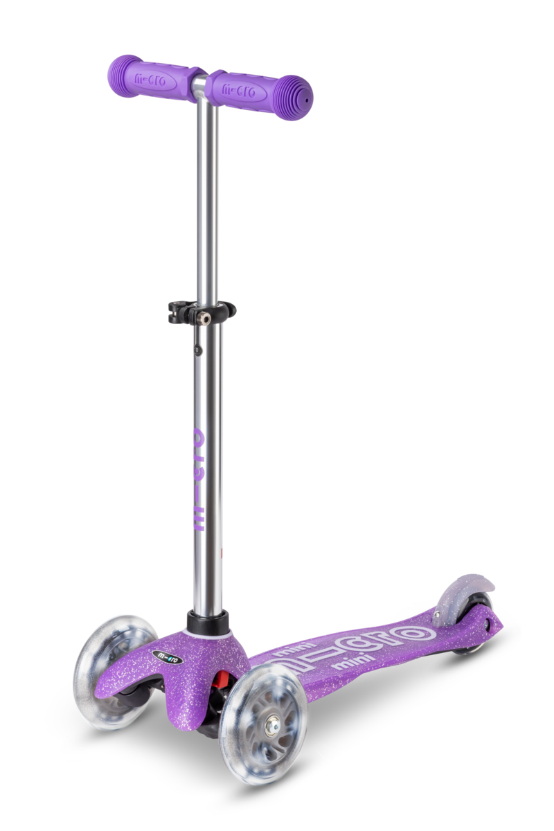 

Детский самокат Micro Deluxe Glitter LED, блестящий сиреневый, MMD207, Deluxe Glitter LED