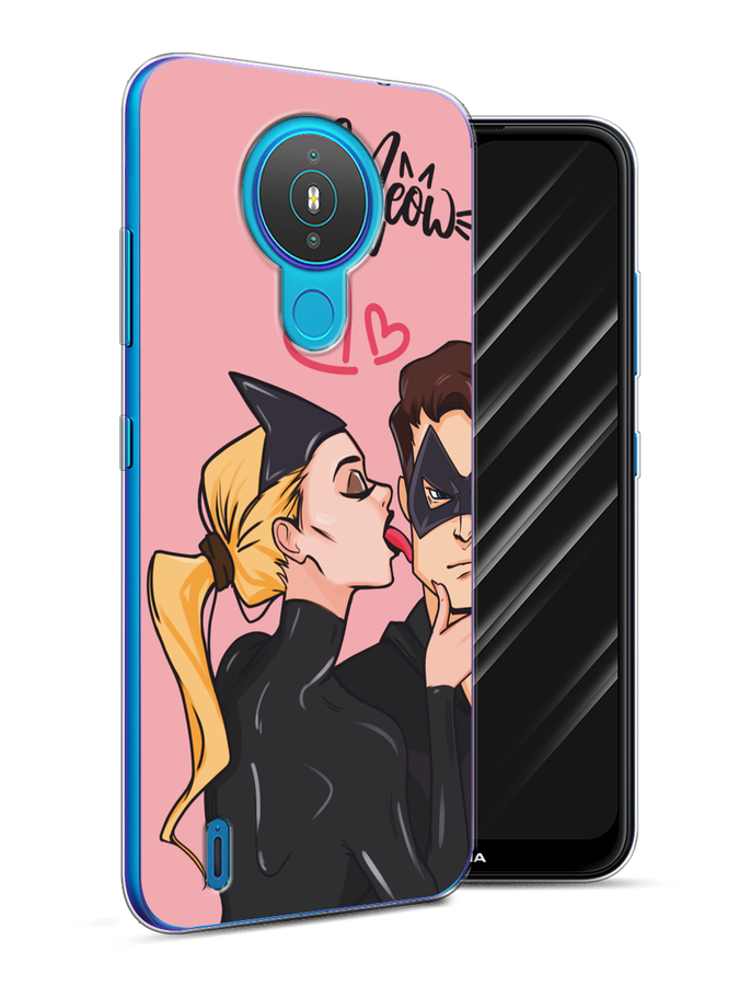 

Чехол Awog на Nokia 1.4 "Kiss of Cat Woman", Розовый;черный;бежевый, 124550-1