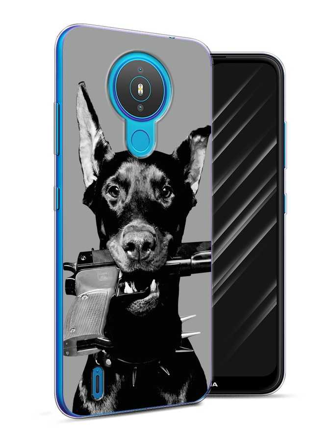 

Чехол Awog на Nokia 1.4 "Доберман", Серый, 124550-1