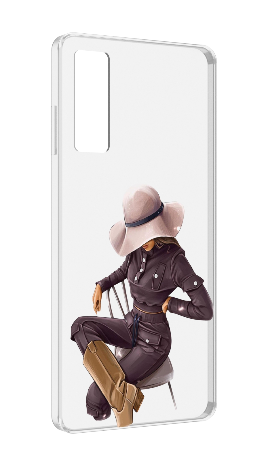 

Чехол MyPads загадочная-девушка-в-костюме женский для TCL 20 5G, Прозрачный, Tocco