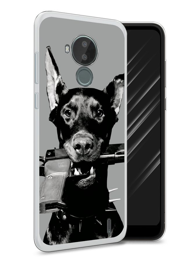 

Чехол Awog на Nokia C30 "Доберман", Серый, 124850-1