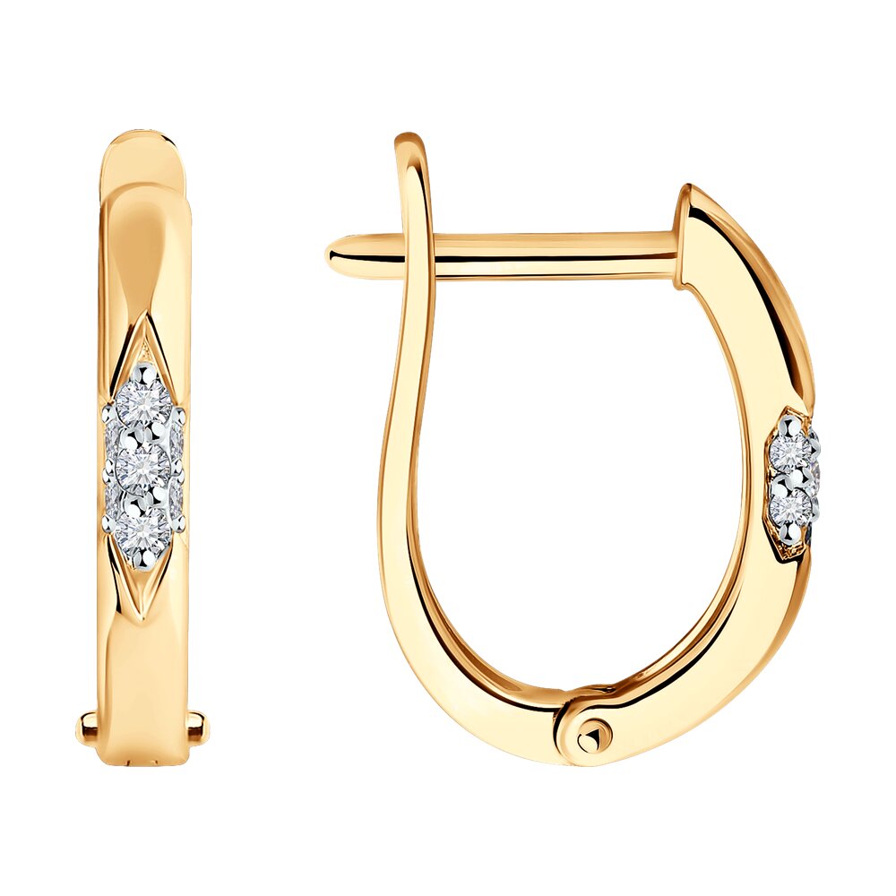 

Серьги из красного золота Diamant 51-220-02035-1, бриллиант, 51-220-02035-1