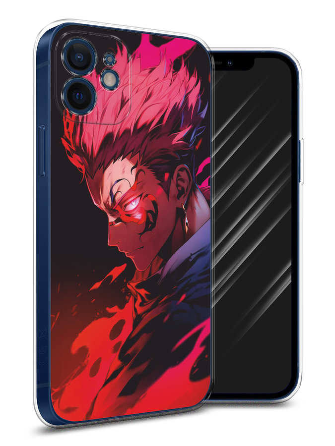 

Чехол Awog на Apple iPhone 12 Mini "Взгляд Сукуны", Розовый;красный;черный, 12650-1
