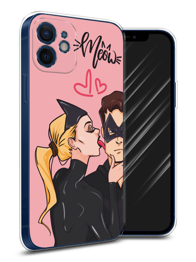 

Чехол Awog на Apple iPhone 12 Mini "Kiss of Cat Woman", Розовый;черный;бежевый, 12650-1