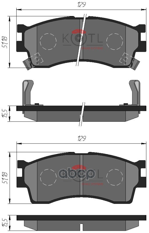 KOTL Колодки тормозные дисковые