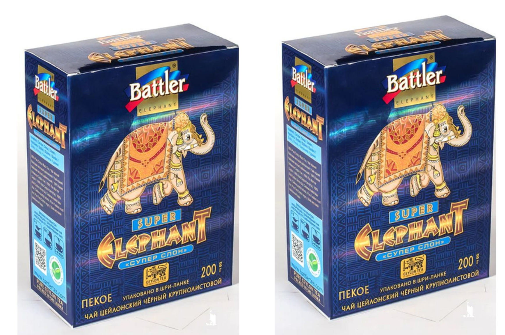 

Чай черный Battler листовой Супер слон, 200 г х 2 шт