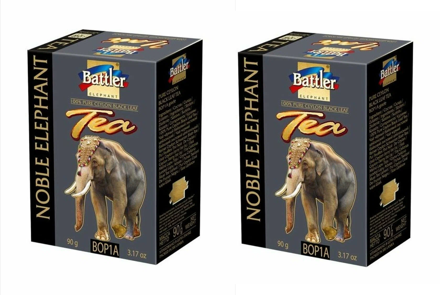 

Чай черный Battler Черный слон Благородный слон, листовой, 90 г х 2 шт