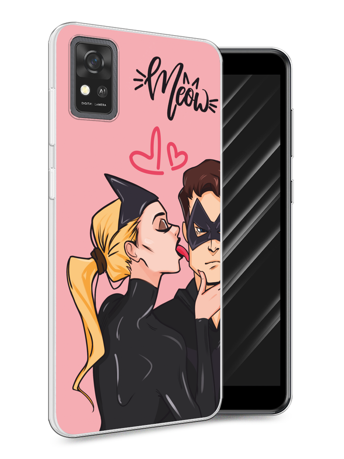 

Чехол Awog на ZTE Blade A31 "Kiss of Cat Woman", Розовый;черный;бежевый, 134650-1