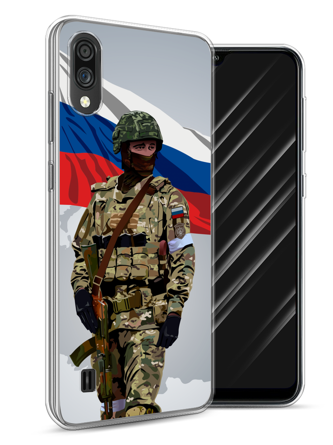 

Чехол Awog на ZTE Blade A51 lite/Blade A5 (2020) "Солдат с флагом", Белый;синий;красный;зеленый, 134850-1