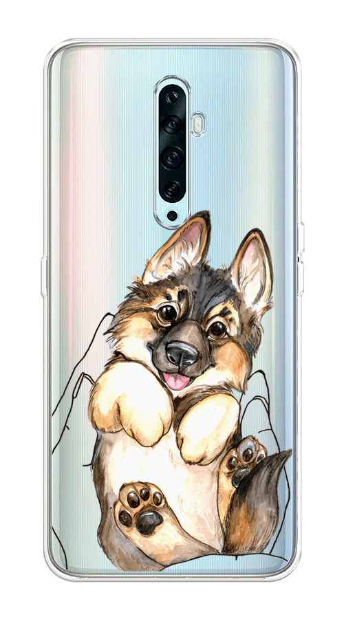 

Чехол на Oppo Reno 2Z "Овчарка в ладошках", Серый;бежевый;белый, 251850-1