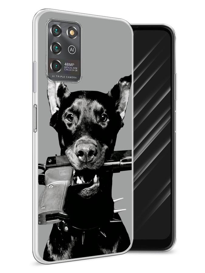 

Чехол Awog на ZTE Blade V30 Vita "Доберман", Серый, 135050-1