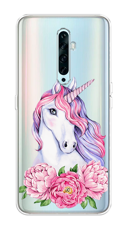 

Чехол на Oppo Reno 2Z "Единорог с пионами", Розовый;белый;зеленый, 251850-1