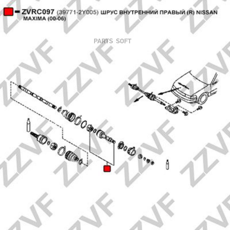 

Шрус Внутренний Правый ZZVF ZVRC097