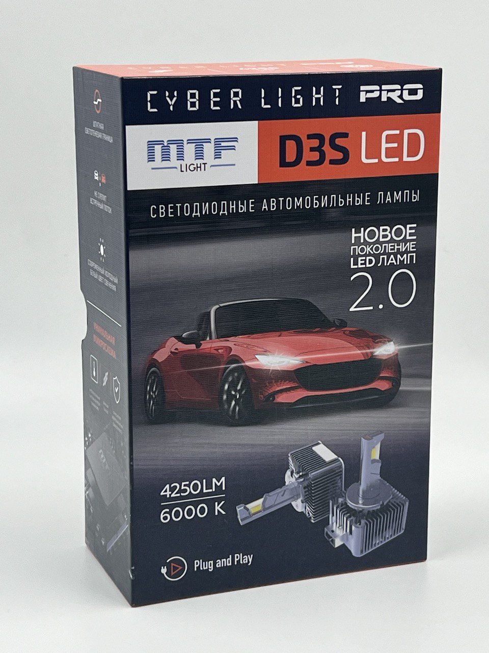 

Светодиодные лампы MTF, серия Cyber Light Pro, D3S, 42V, 35W, 4250lm, 6000K, D3S