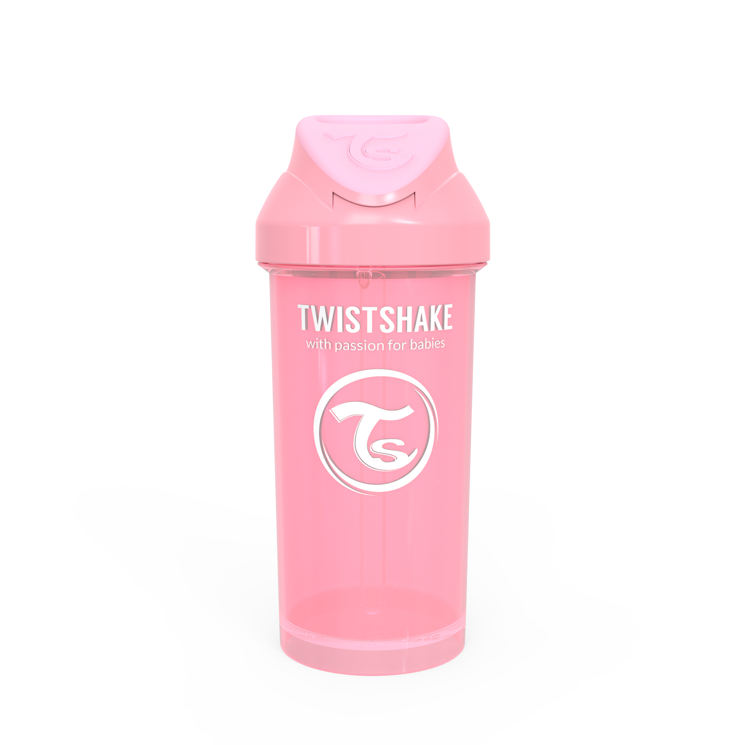 Поильник с трубочкой Twistshake Straw Cup , цвет: пастельный розовый (Pastel Pink), 360 мл крышка для стаканов klean kanteen straw 76 мм pink tie dye 2 шт с трубочкой