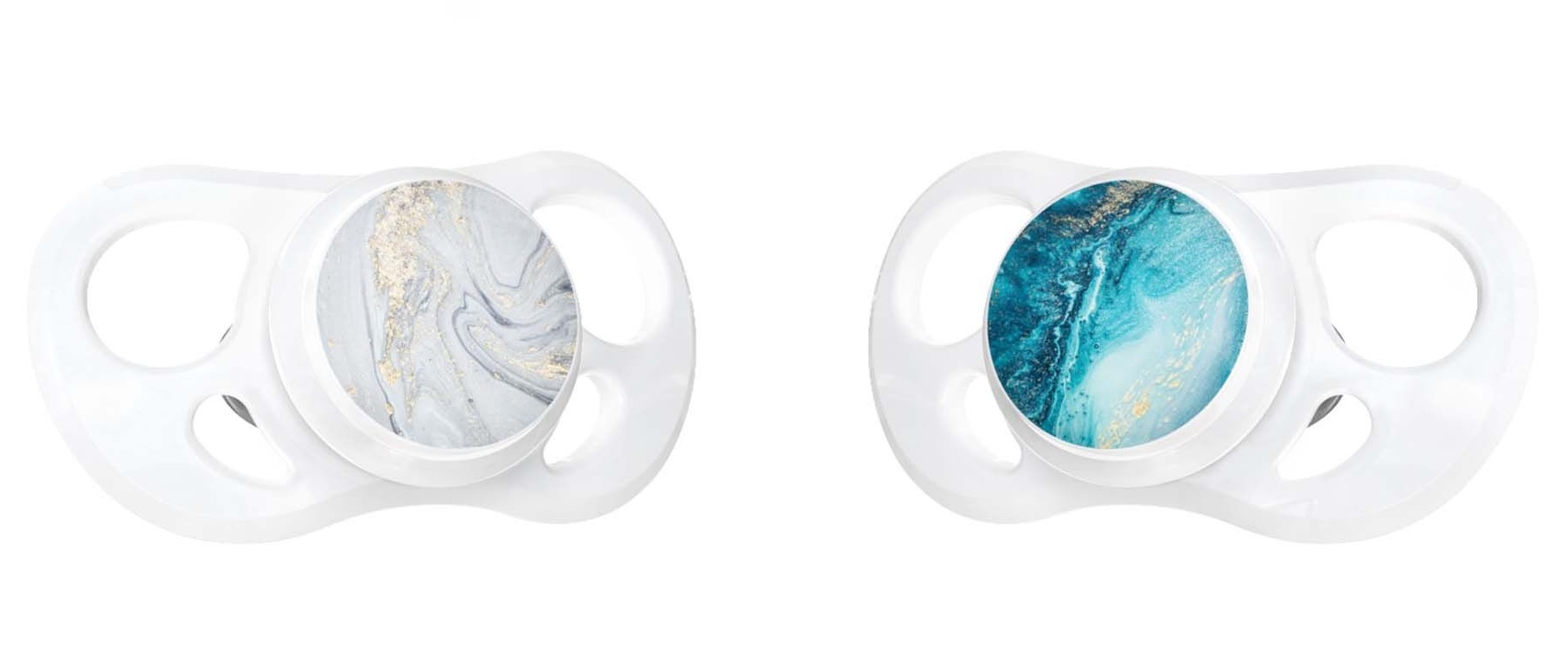 

Пустышка Twistshake Marble , цвет: синий и серый, от 6 месяцев (2 штуки)