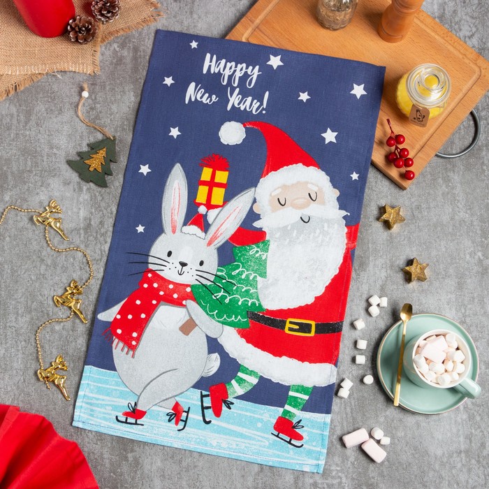 

Полотенце Доляна New Year couple 35х60 , 100% хлопок, 160 г/м2