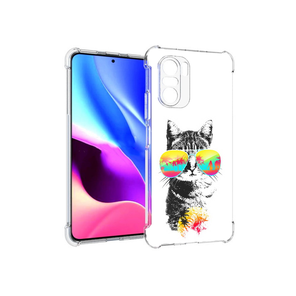 

Чехол MyPads Tocco для Xiaomi Redmi K40 крутой кот (PT158239.260.425), Прозрачный, Tocco