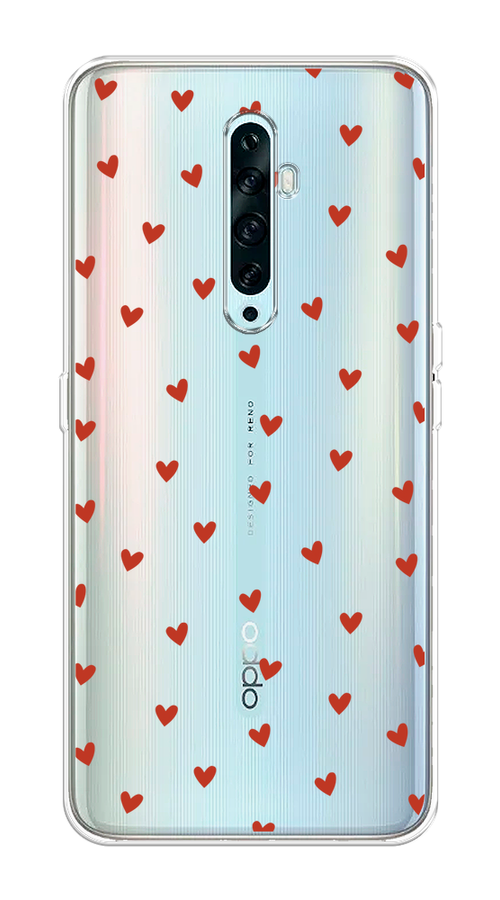 

Чехол на Oppo Reno 2Z "Red hearts", Красный;прозрачный, 251850-1