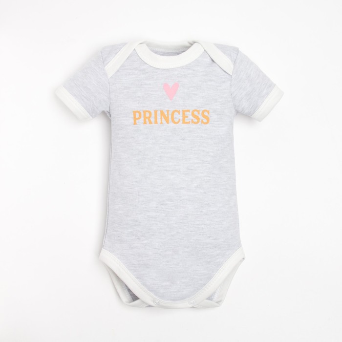 

Боди Крошка Я Princess, рост 80-86 см, цвет серый, Princess-2