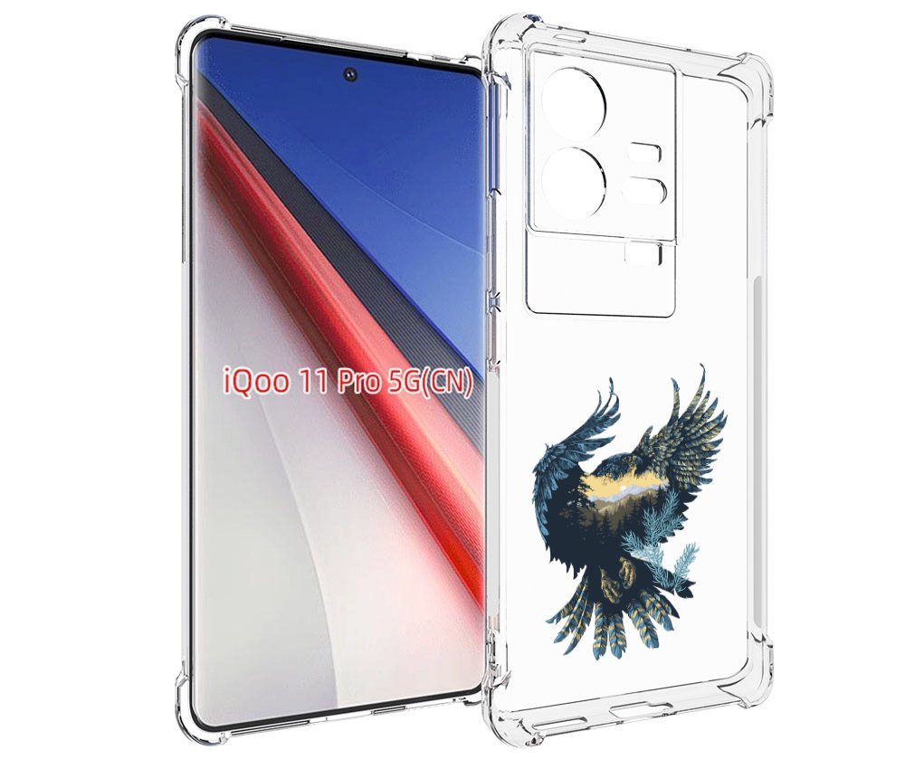 

Чехол бампер MyPads мирок в соколе для Vivo iQOO 11 Pro противоу..., Прозрачный, Tocco