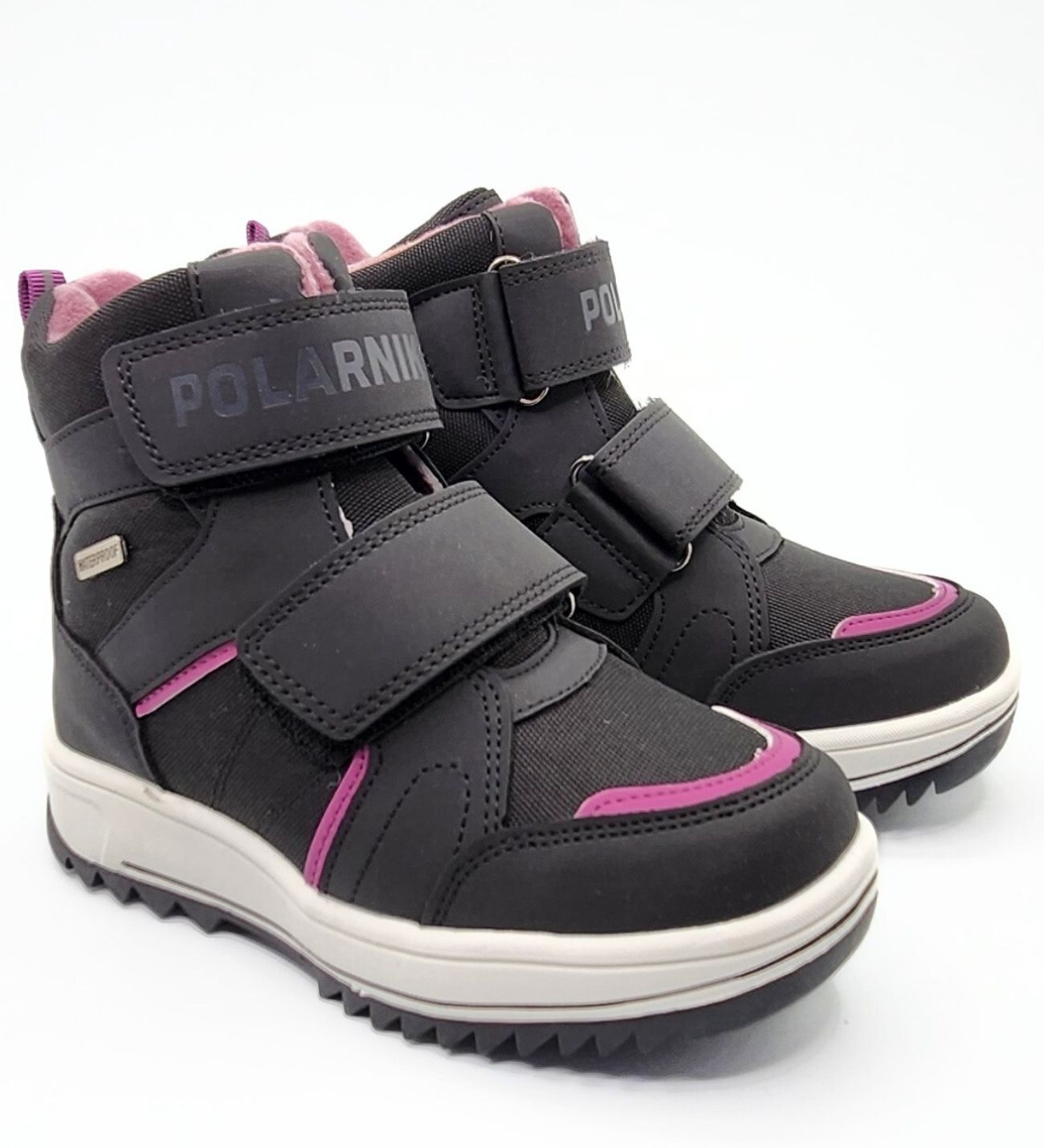 Ботинки детские POLARNIK Pol-FW22-05, черный фуксия, 28
