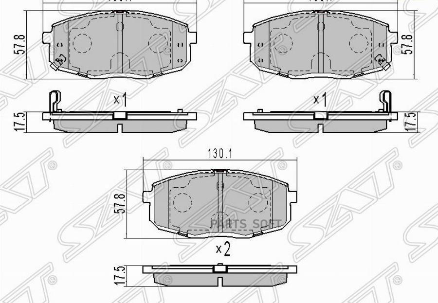 

Колодки тормозные перед HYUNDAI CRETA 15-/I30 07-/KIA CEED 07-12 SAT ST581011HA10