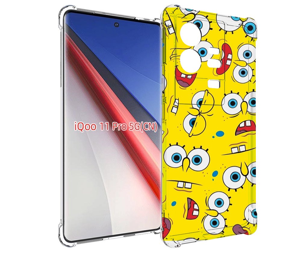 

Чехол бампер MyPads много-спанч-боба для Vivo iQOO 11 Pro против..., Прозрачный, Tocco