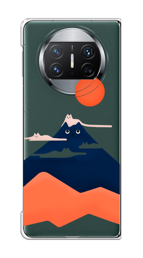 

Чехол на Huawei Mate X3 "Кот-гора", Черный;оранжевый, 6122450-1