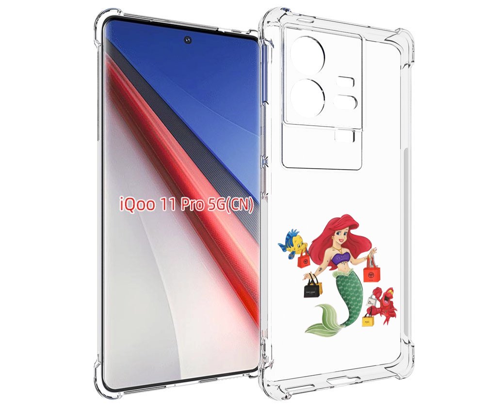 

Чехол бампер MyPads модная-русалка женский для Vivo iQOO 11 Pro ..., Прозрачный, Tocco