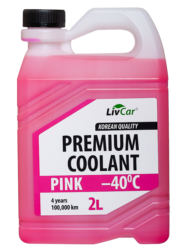 Антифриз LIVCAR PREMIUM COOLANT PINK -40 розовый (2л) готовый