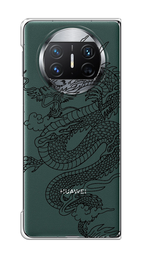 

Чехол на Huawei Mate X3 "Большой китайский дракон", Черный;серый, 6122450-1